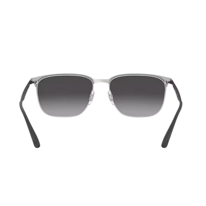 Ray-Ban Unisex Black On Silver Light Grey Sunglasses