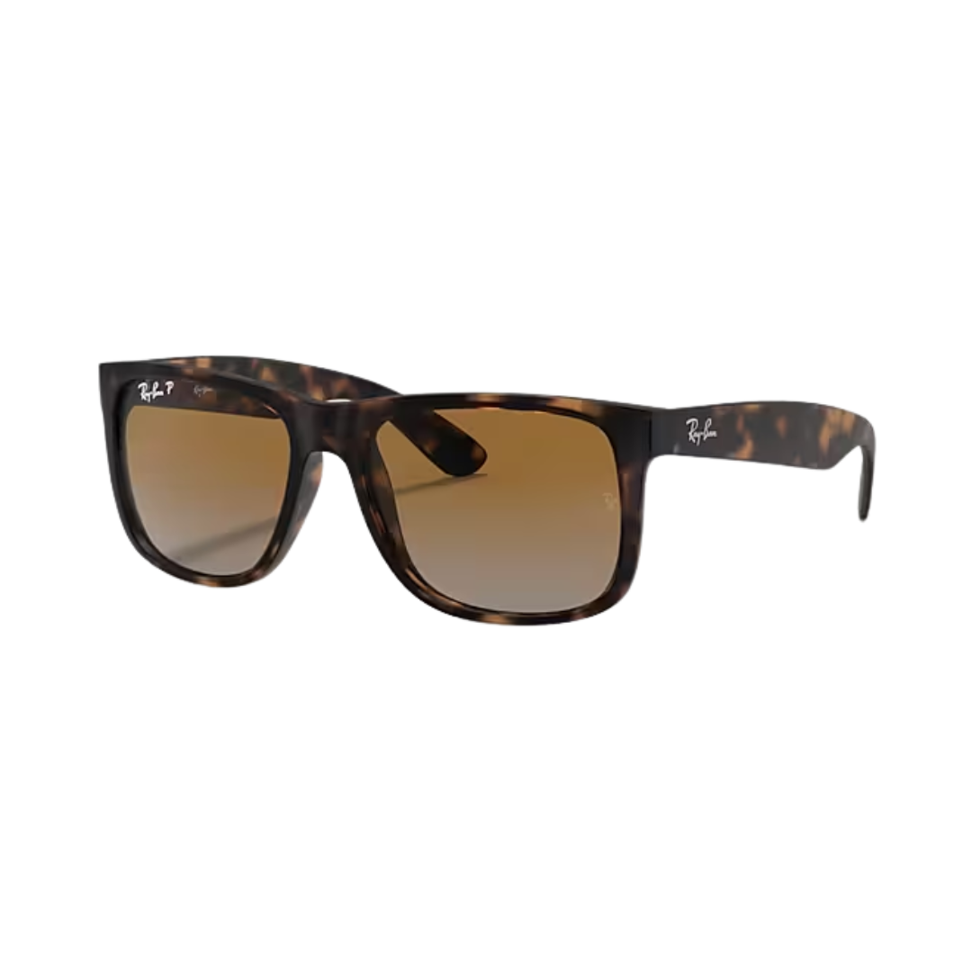 Ray-Ban Unisex Justin Rubber Havana Grey Sunglasses