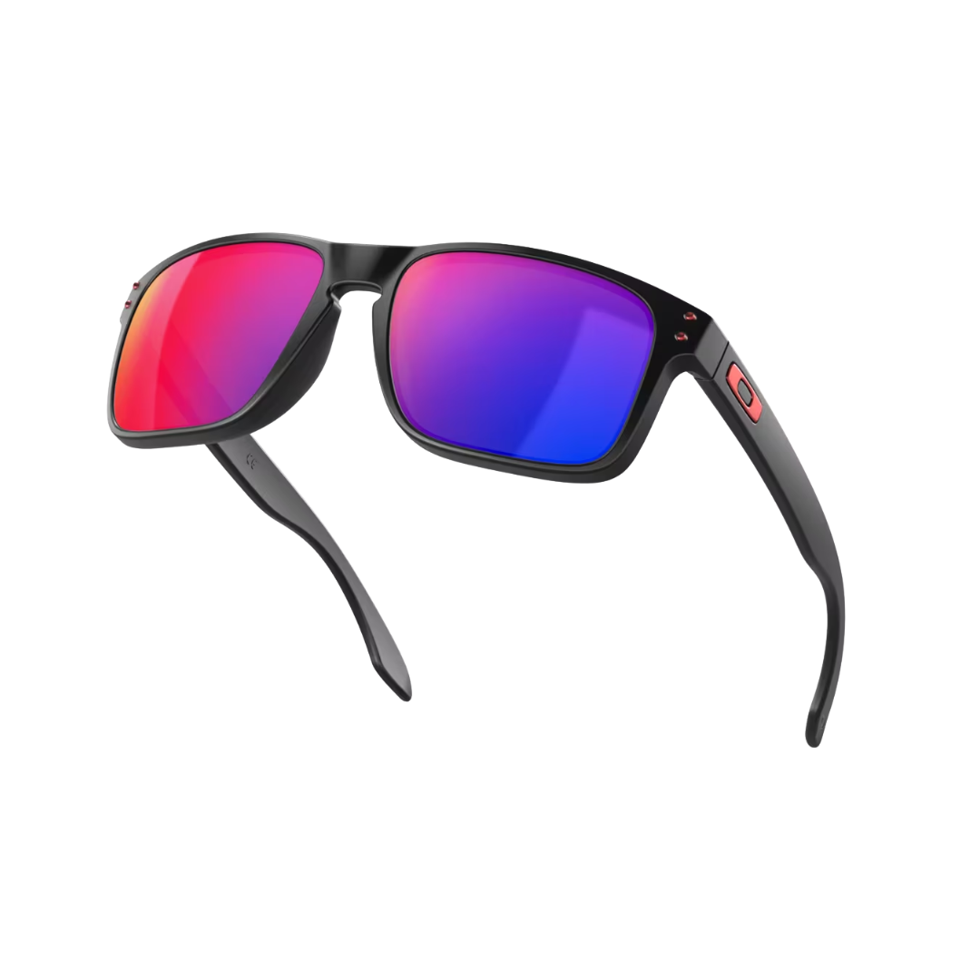 Oakley Men's Holbrook Matte Black Red Iridium Sunglasses