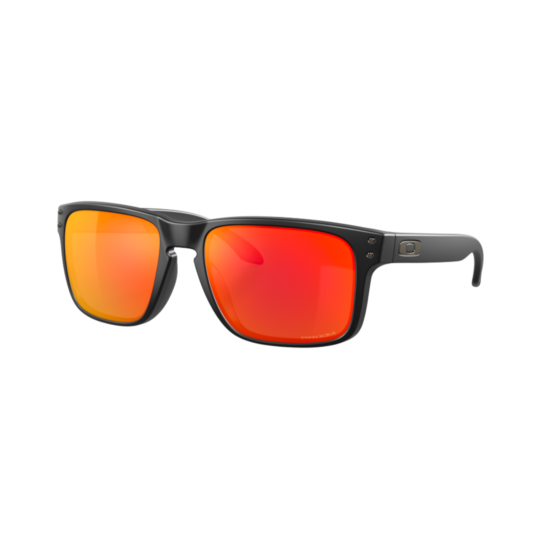 Oakley Unisex Holbrook Matte Prizm Ruby Black Sunglasses
