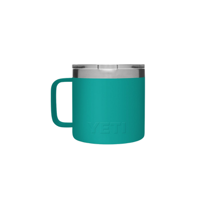 Yeti Rambler 14 oz Stainless Steel Magslider Aquifier Blue Mug