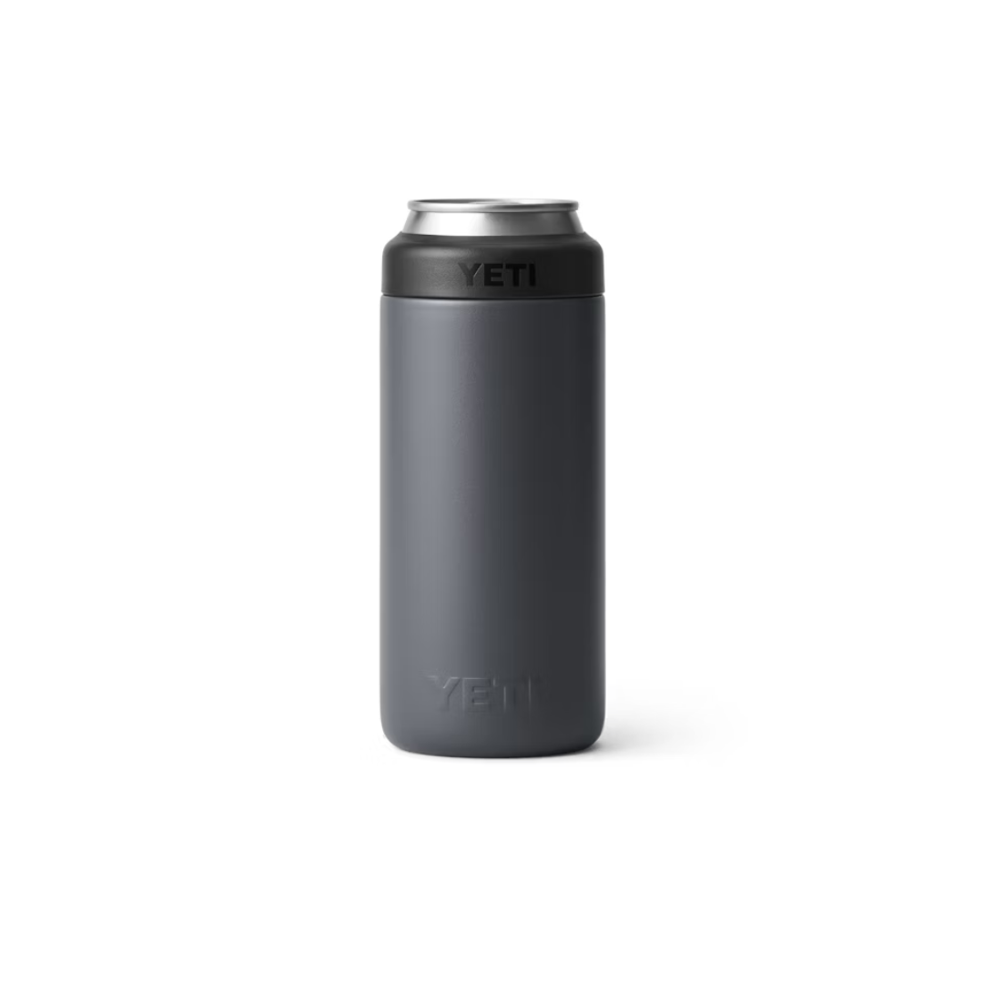 Yeti Rambler 12oz Black Slim Can Cooler