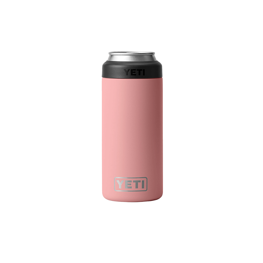 Yeti Rambler 12oz Sandstone Pink Slim Can Cooler