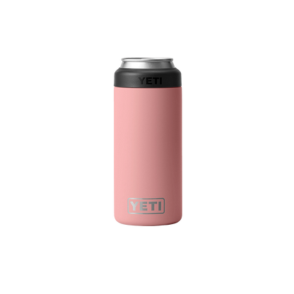 Yeti Rambler 12oz Sandstone Pink Slim Can Cooler