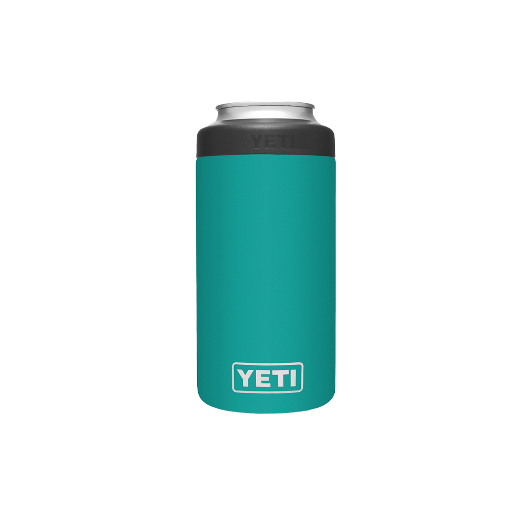 Yeti Rambler 16oz Aquafer Blue Tall Can Cooler