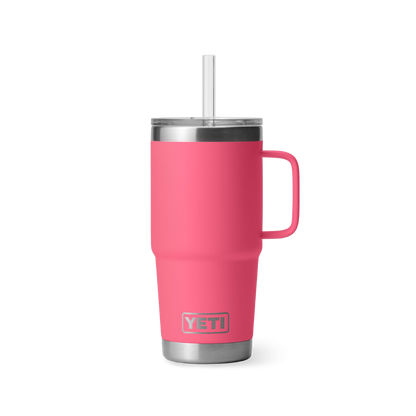 Yeti Rambler 25oz Tropical Pink Straw Mug