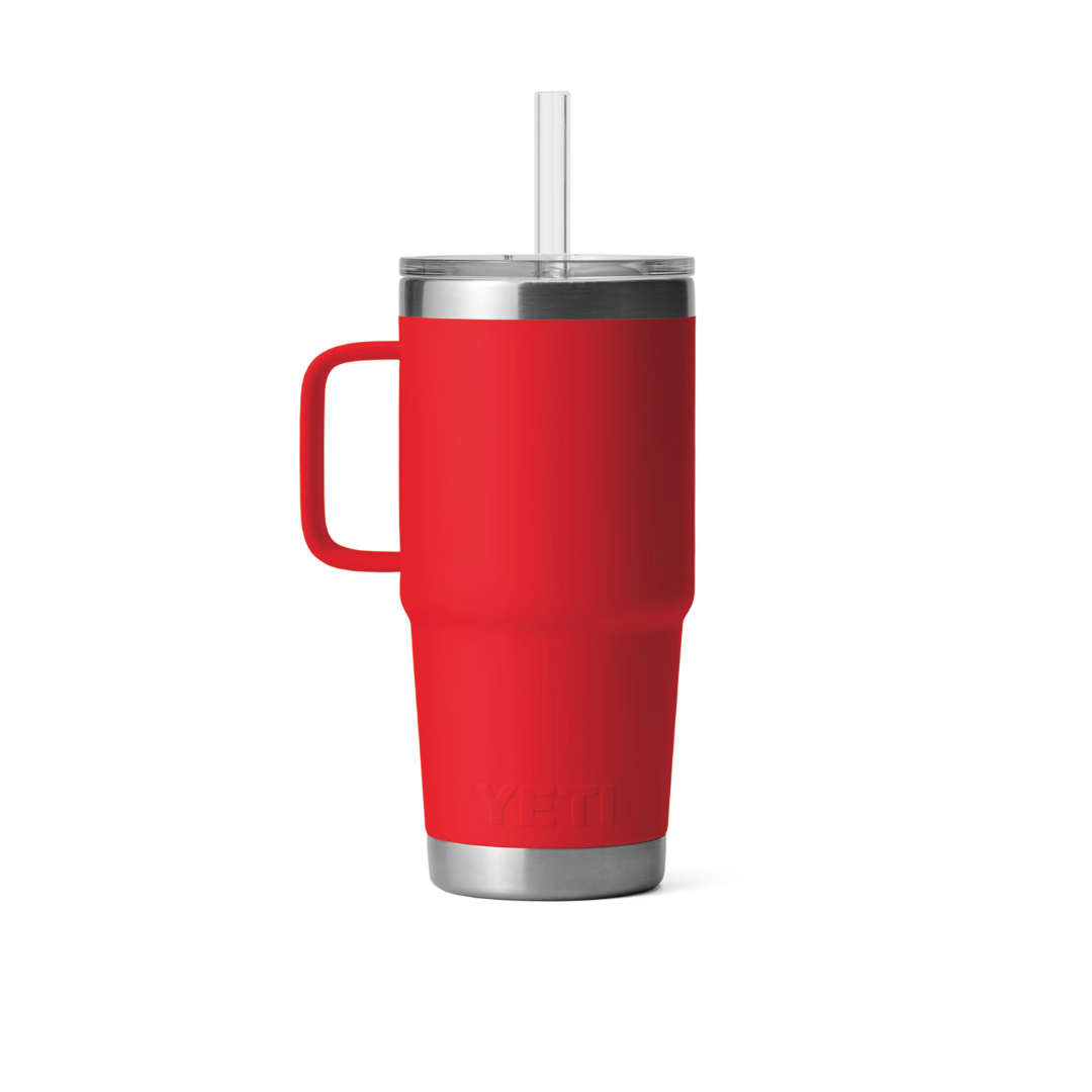 Yeti Rambler 25oz Straw Rescue Red Mug