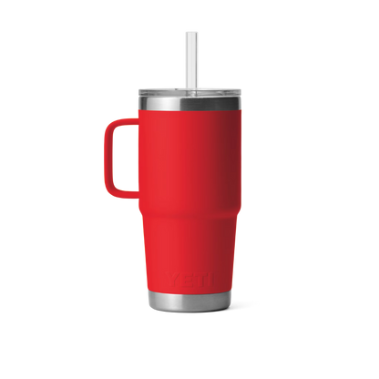 Yeti Rambler 25oz Straw Rescue Red Mug