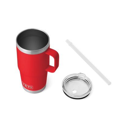 Yeti Rambler 25oz Straw Rescue Red Mug