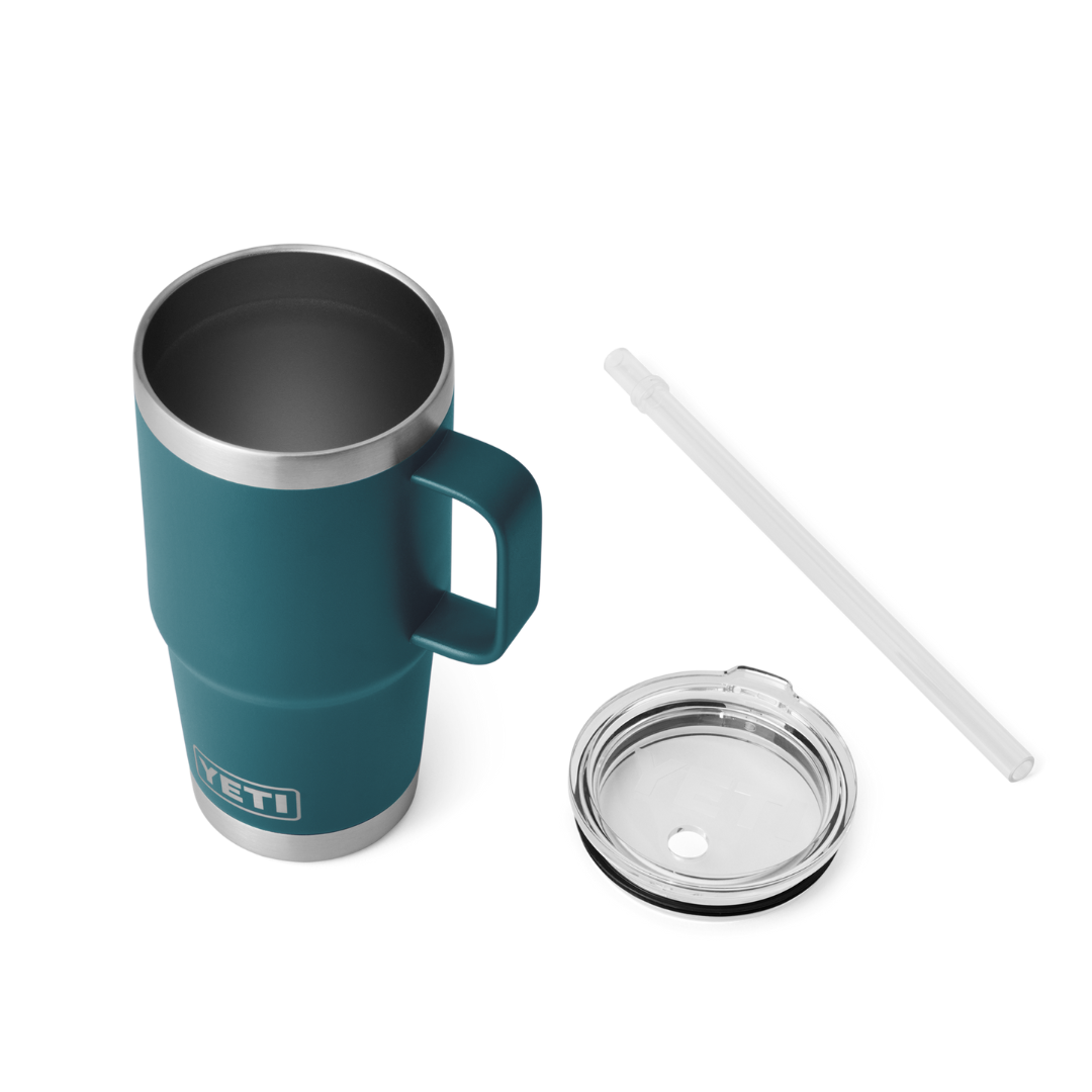 Yeti Rambler 25oz Agave Teal Straw Mug