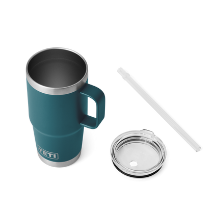 Yeti Rambler 25oz Agave Teal Straw Mug