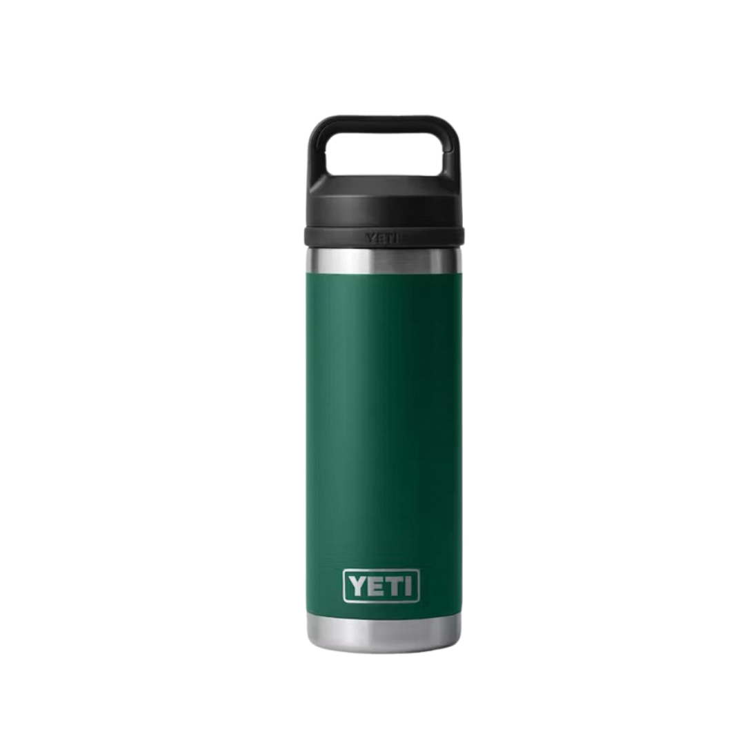 Yeti Rambler Chug 18 oz Black Forest Green Water Bottle