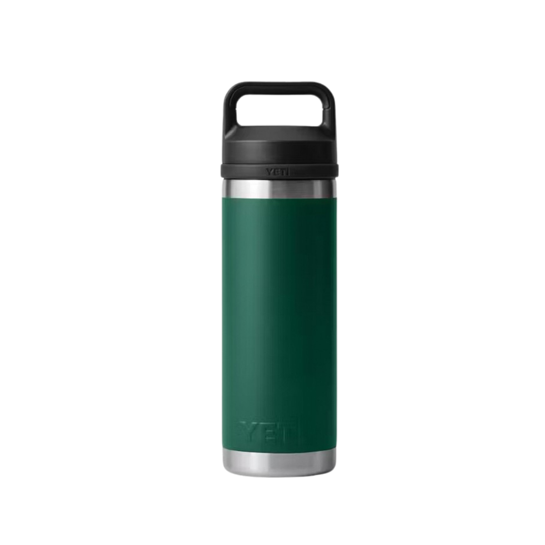 Yeti Rambler Chug 18 oz Black Forest Green Water Bottle
