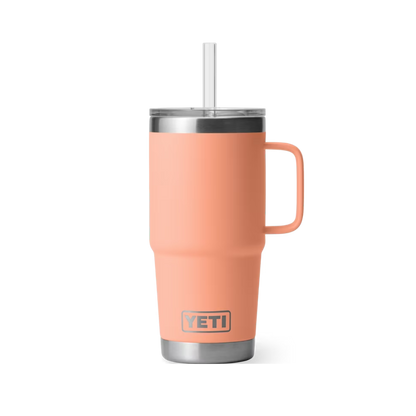 Yeti Rambler 25 Oz Straw Lid Lowcountry Peach Straw Mug