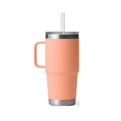 Yeti Rambler 25 Oz Straw Lid Lowcountry Peach Straw Mug
