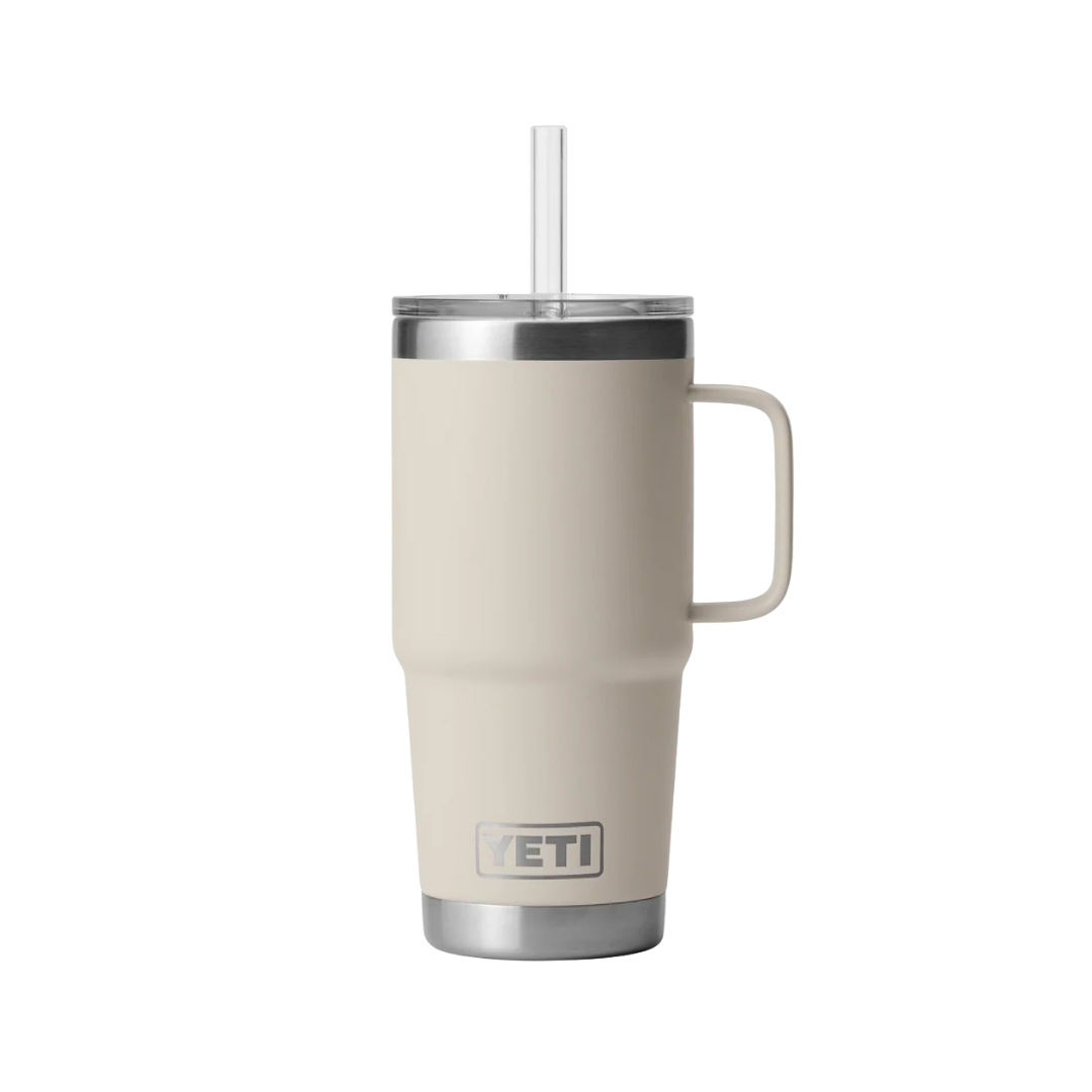 Yeti Unisex Rambler 25Oz Drinkware Cape Taupe Straw Mug
