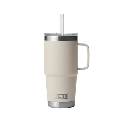 Yeti Unisex Rambler 25Oz Drinkware Cape Taupe Straw Mug