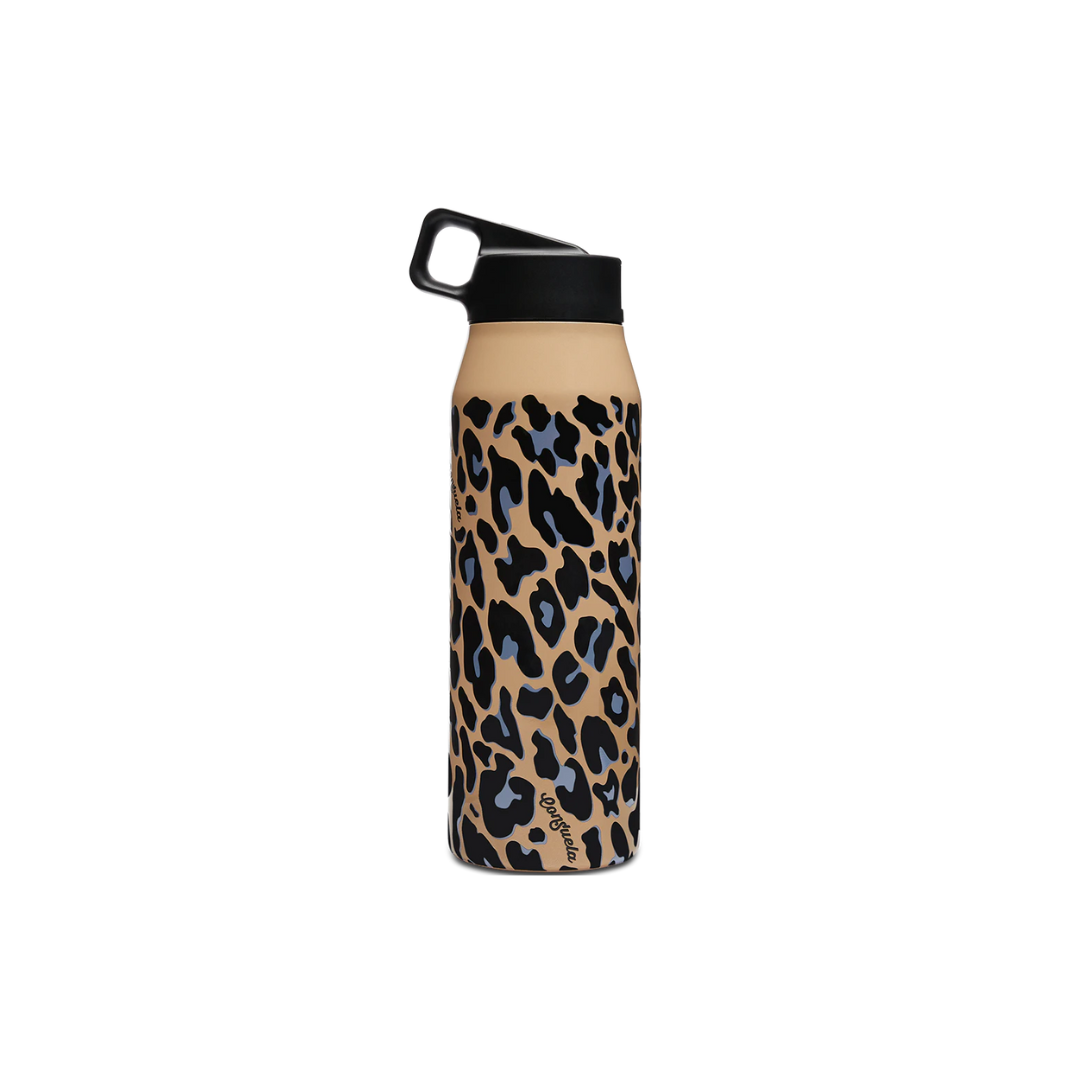 Consuela 32oz Wide Mouth Blue Jag Straw Lid Bottle