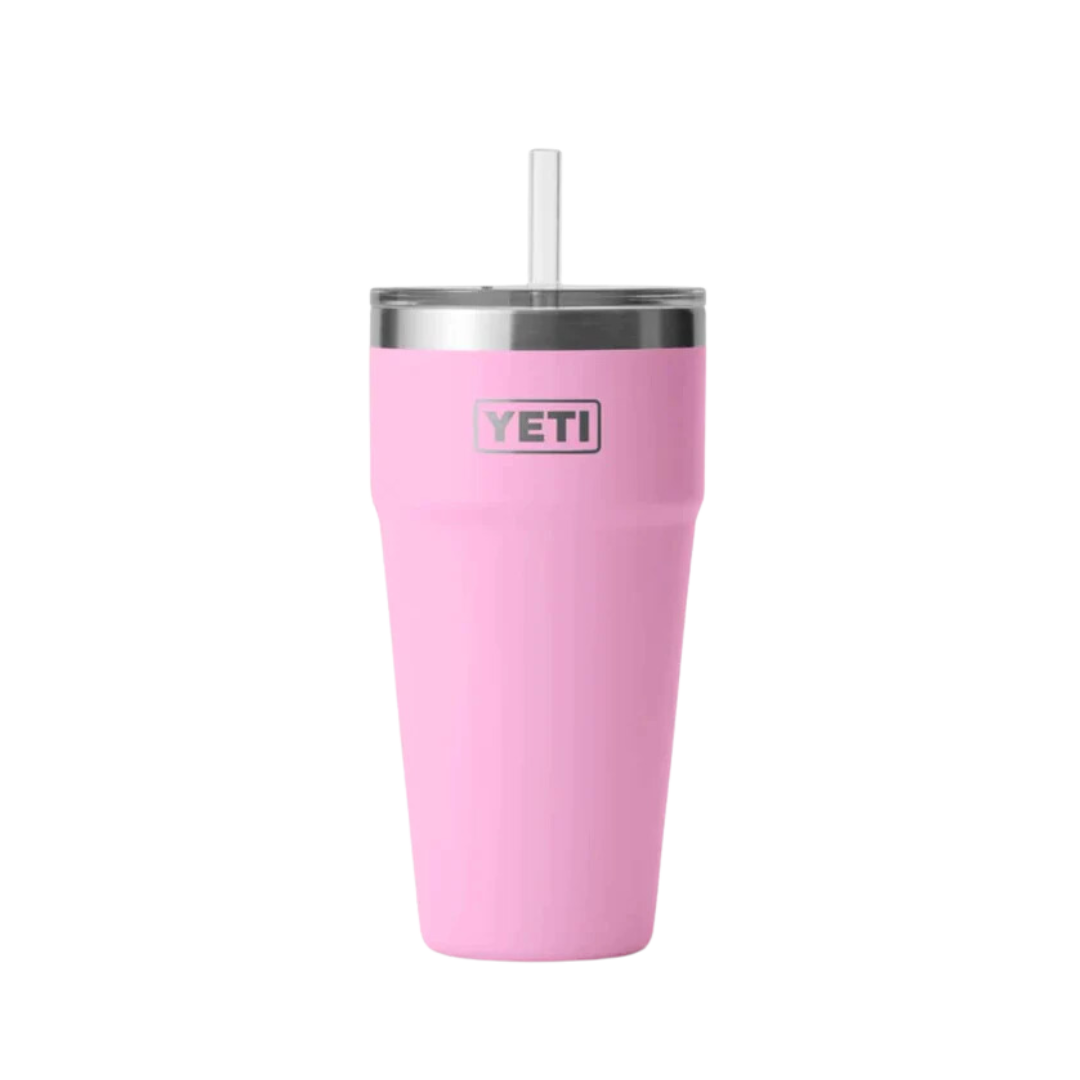 Yeti Rambler 26oz Power Pink Straw Cup