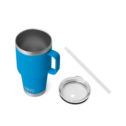 Yeti Rambler 35oz Big Wave Blue Straw Mug