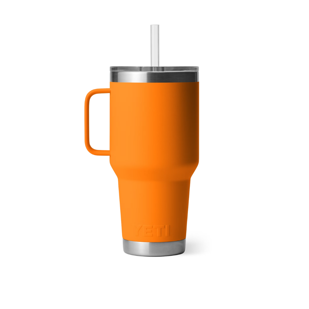 Yeti Rambler 35oz King Crab Orange Straw Mug