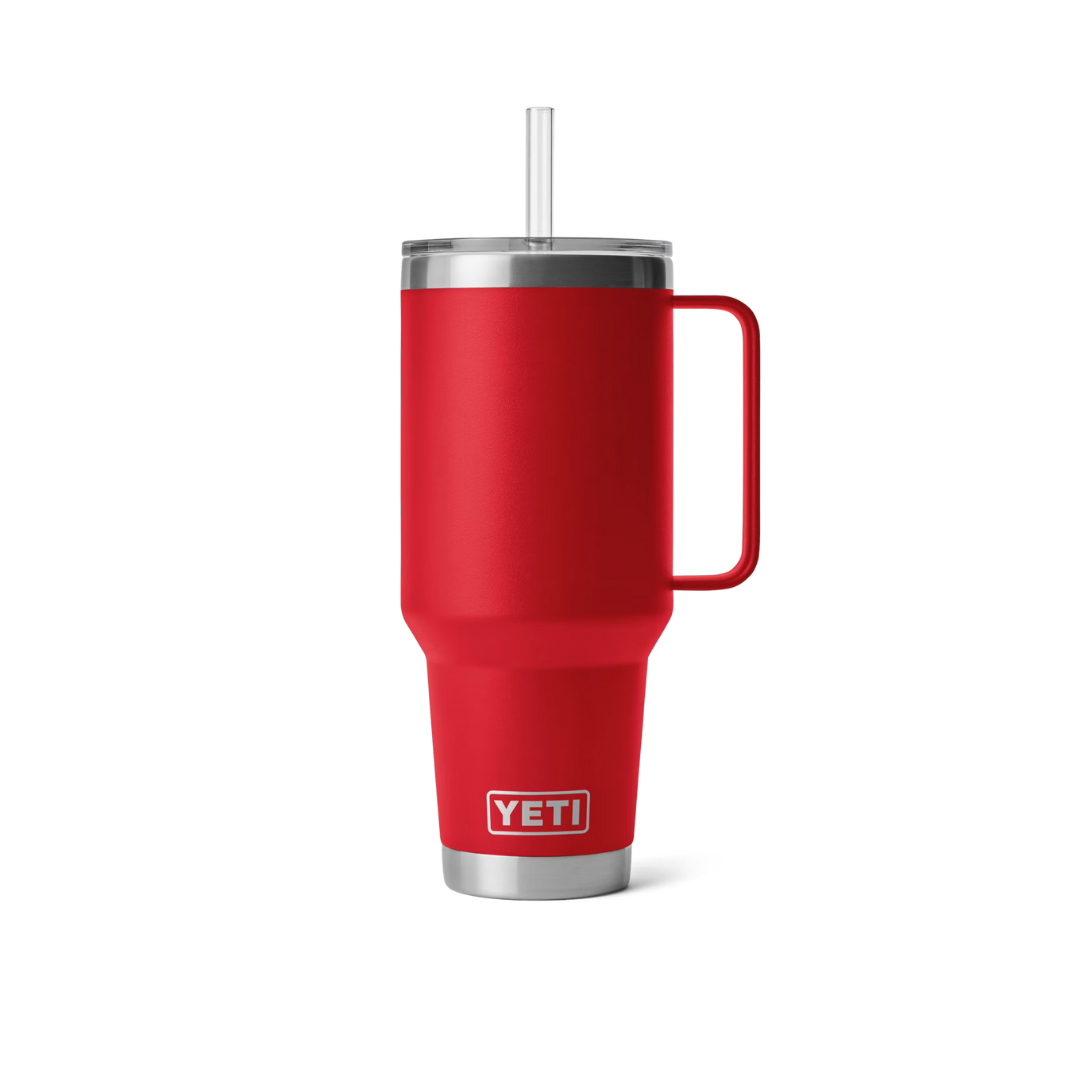 Yeti Rambler 42oz Rescue Red Straw Mug