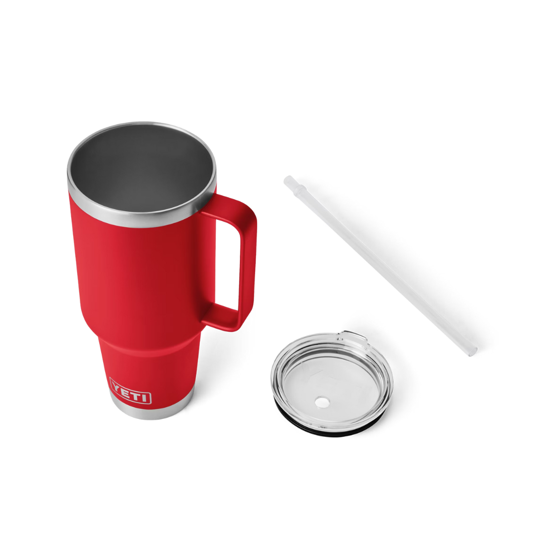 Yeti Rambler 42oz Rescue Red Straw Mug