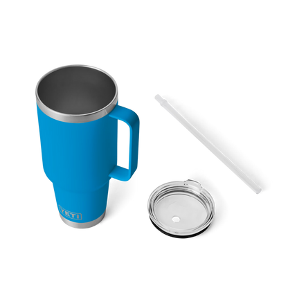 Yeti Rambler 42oz Big Wave Blue Straw Mug