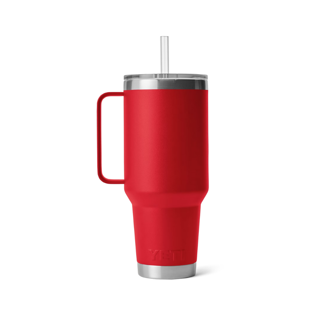 Yeti Rambler 42oz Rescue Red Straw Mug