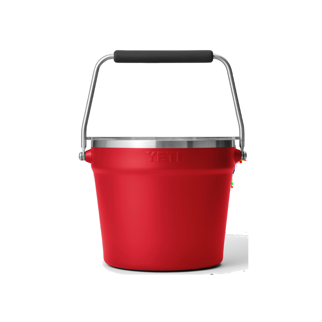 Yeti Rambler Beverage Rescue Red Bucket