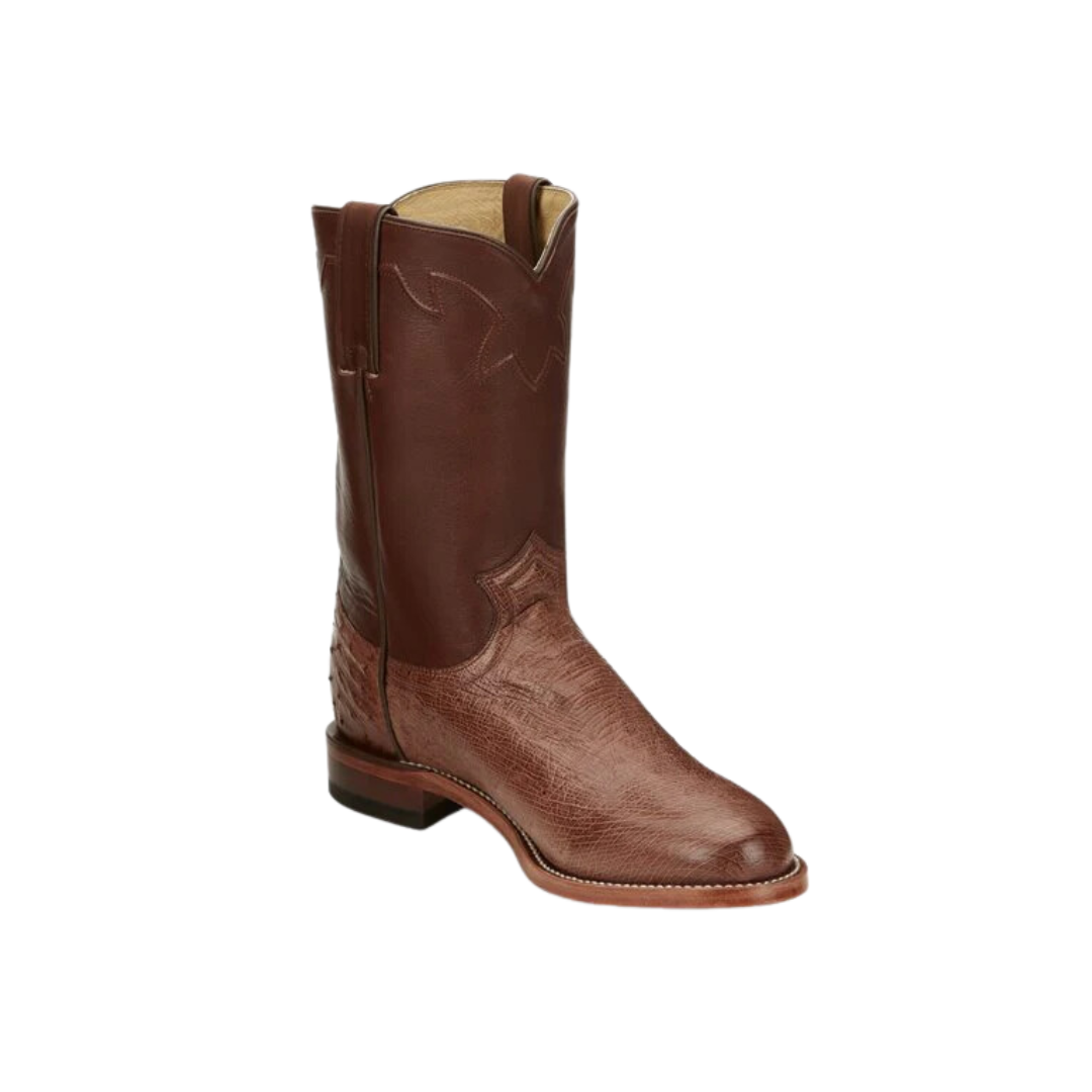Justin Men's Greer Antique Smooth Brown Boots