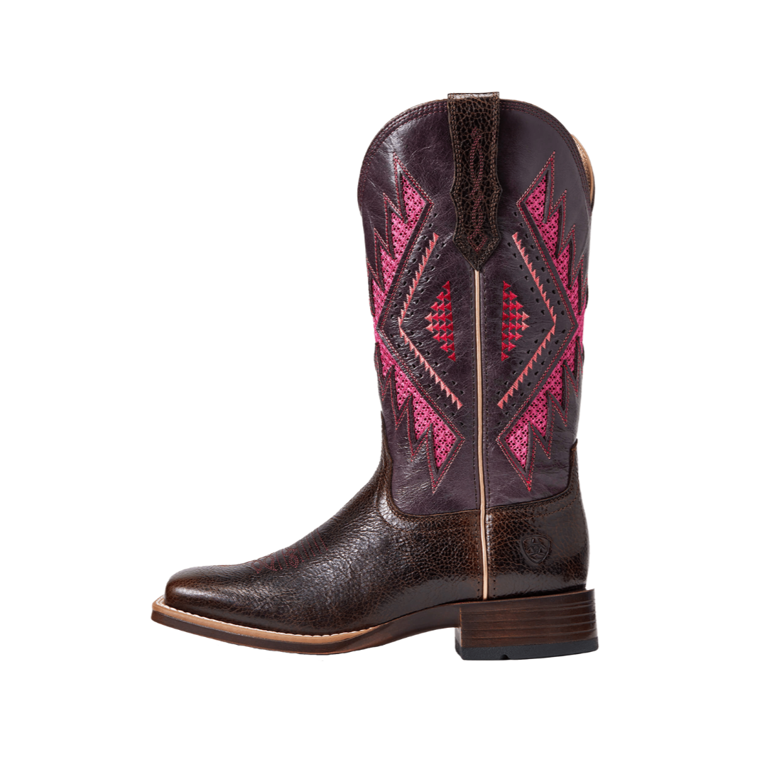 Ariat Women's Sienna Venttek 360 Chocolate Chip Pink Boots