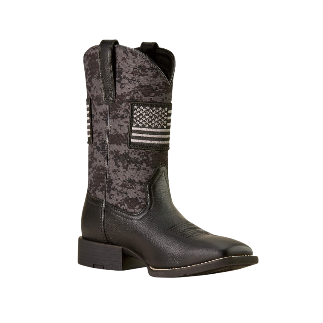 Ariat Men's Sport Patriot Black Deertan Boots