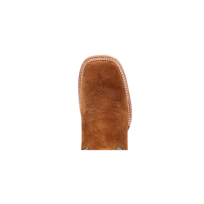 Rocky Boot Unisex Durango Collection Roughout Western Whiskey Tobacco And Aqua Boot