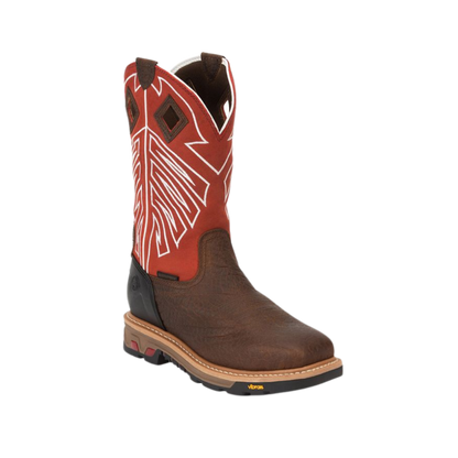 Justin Men's Roughneck Chestnut Walnut Brown Boots