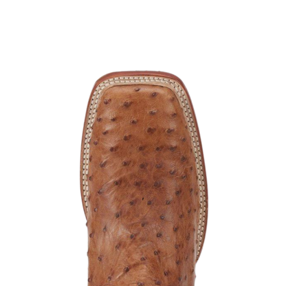 Justin Men's Truman Ostrich Square Brown Boots