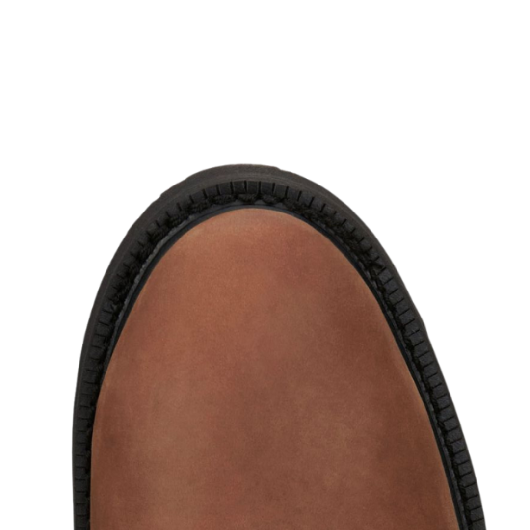 Justin Men's Round Up Steel Toe Brown Boots
