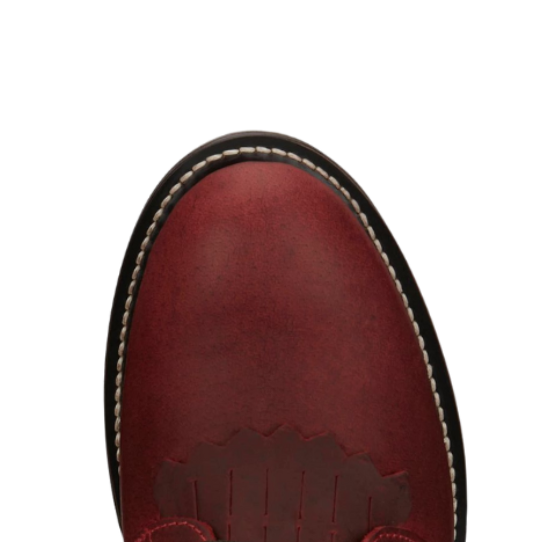 Justin Women's Mkean Water Buffalo Red Boots