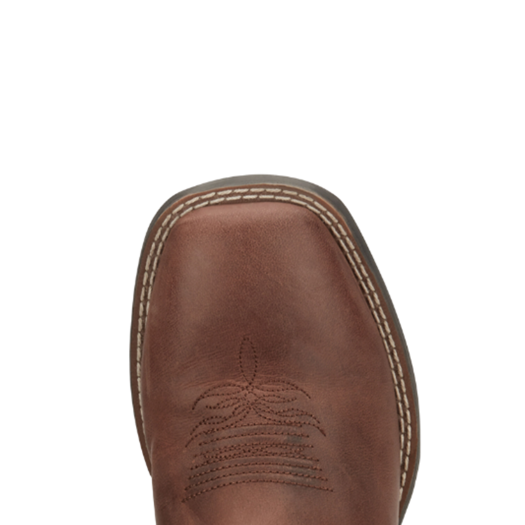 Justin Youth Boy's Bowline Western Broad Brown Boots