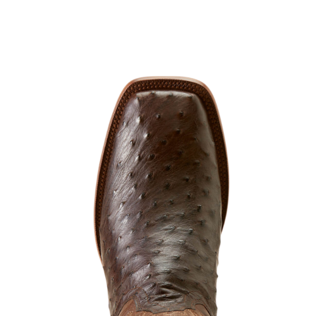 Ariat Men's Bench Made Expresso Quill Ostrich Exotic Boots