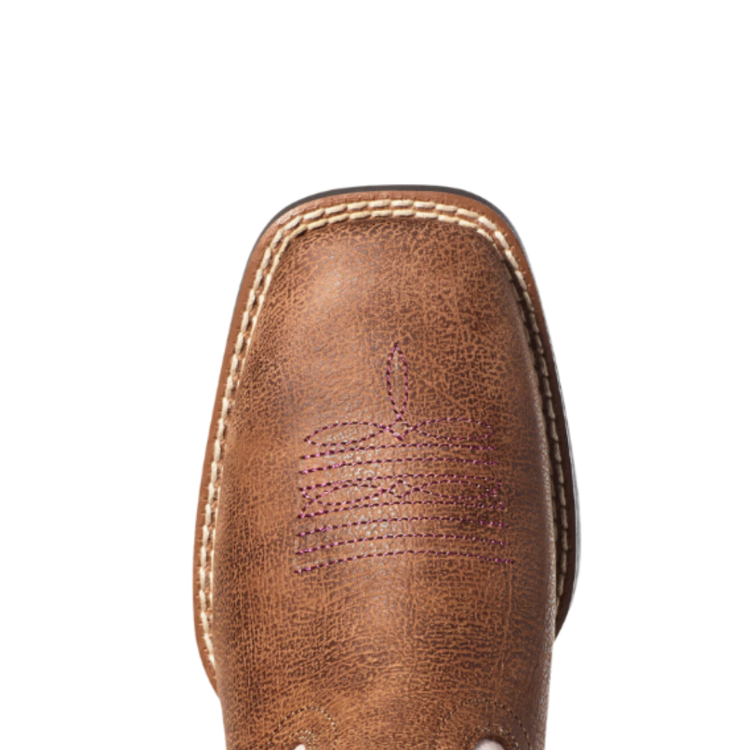 Ariat Youth Girl'd Double Kicker Western Light Brown Boots