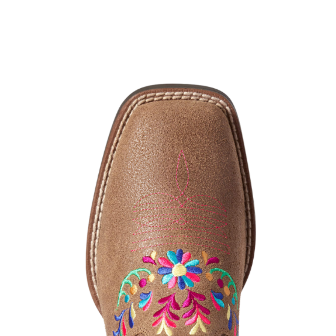 Ariat Youth Girl's Wild Flower Western Canyon Tan Boots