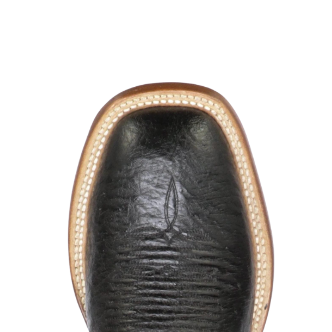Lucchese Men's Lance Ostrich Black Boots
