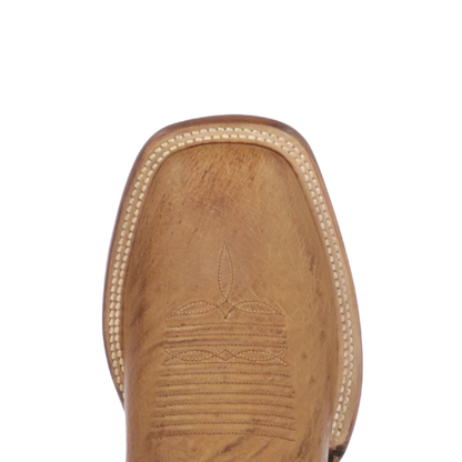 Lucchese Men’s Ostrich Square Toe Lance Smooth Boots