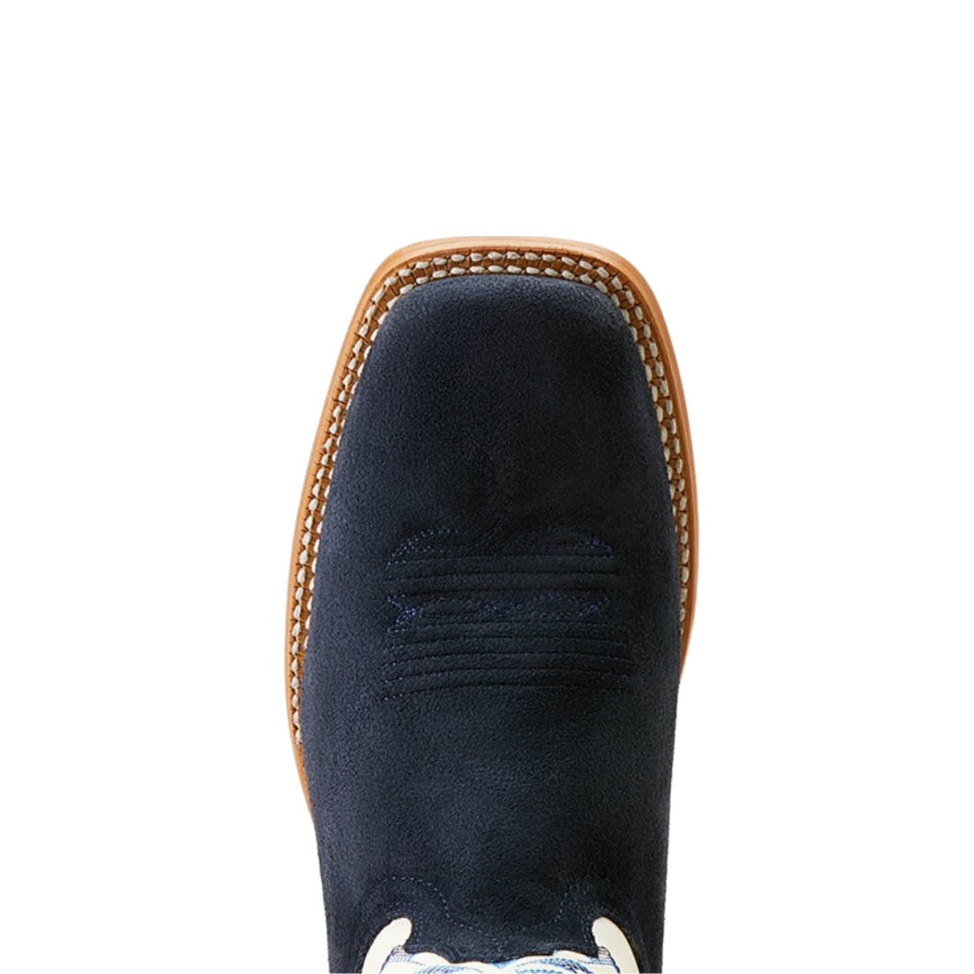 Ariat Men's Sting Tekstep Wide White And Blue Boots