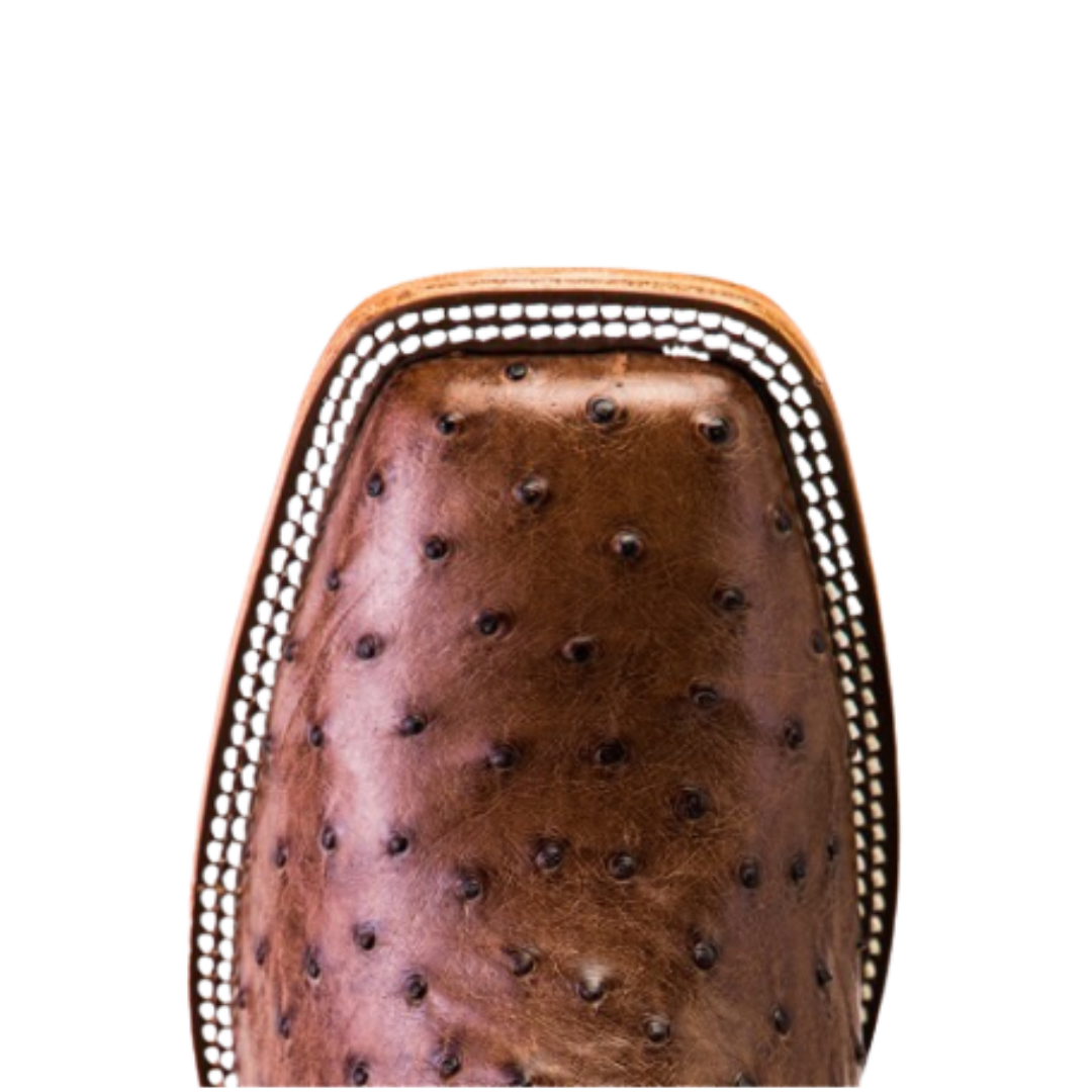 Anderson Bean Men's Kango Ostrich Brown Boots