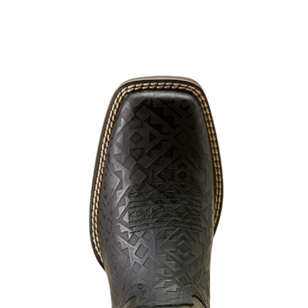 Ariat Women's Buckley Western Black Blanket Emboss Limousine Black Boots