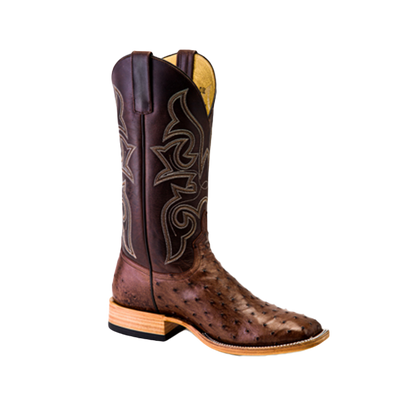 Anderson Bean Men's Kango Ostrich Brown Boots