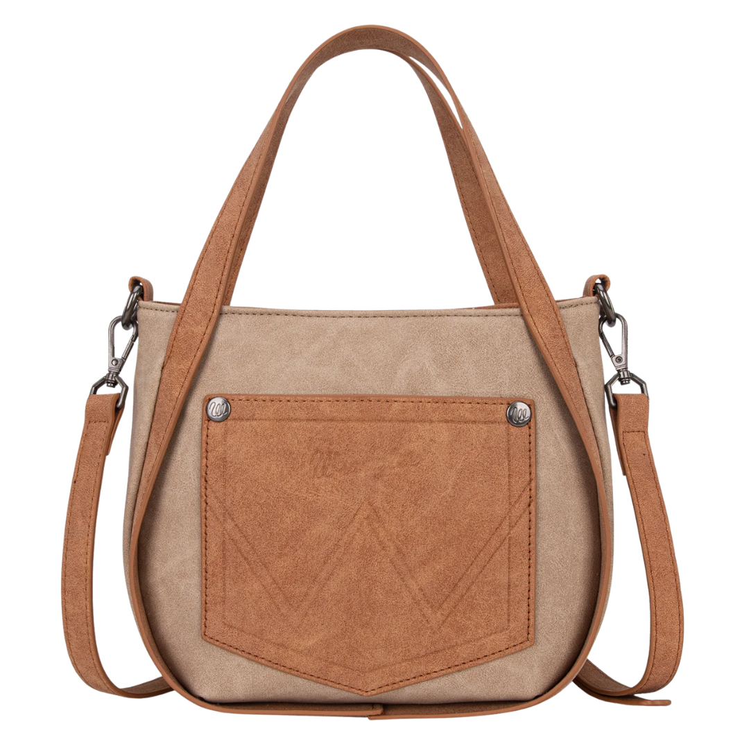 Wrangler Women's Two-Tone Tan Tote Crossbody