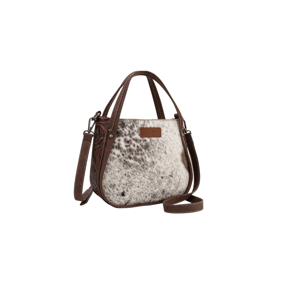 Montana West Women's Genuine Cowhide Crossbody Coffe Bag